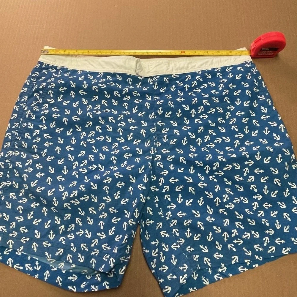 J. Crew Men's Nautical Swim trunks size‎ 34 Anchor Allover Print